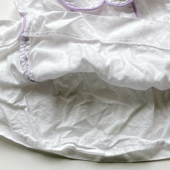 JANIE AND JACK Layette Bunny Dress White Purple Cotton Easter Spring Infant 3-6m - Picture 6 of 8